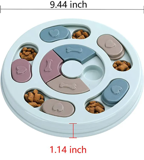 Dog Slow Feeder Puzzle Bowl – Interactive Anti-Bloat Dog Food Bowl
