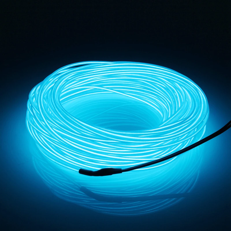 EL Wire Neon Glow Light – Flexible LED String Rope for Car, Party & DIY Decor