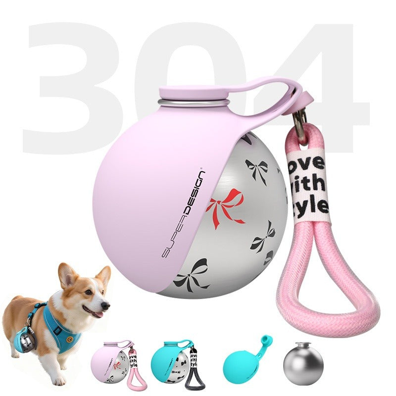 Portable Dog Water Bottle with Bowl & Waste Bag Dispenser