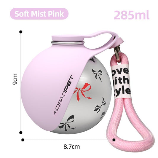Portable Dog Water Bottle with Bowl & Waste Bag Dispenser