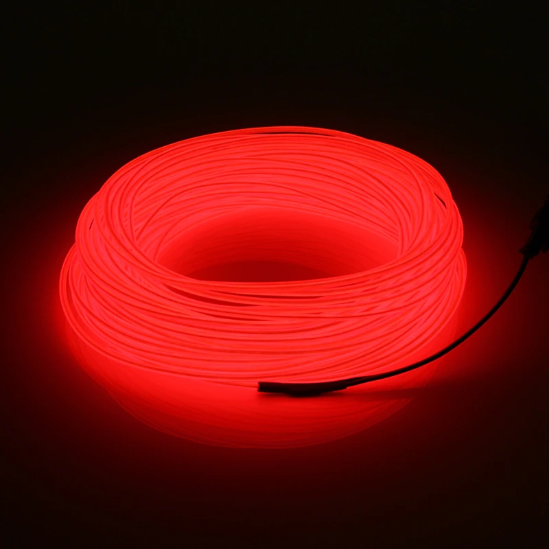 EL Wire Neon Glow Light – Flexible LED String Rope for Car, Party & DIY Decor