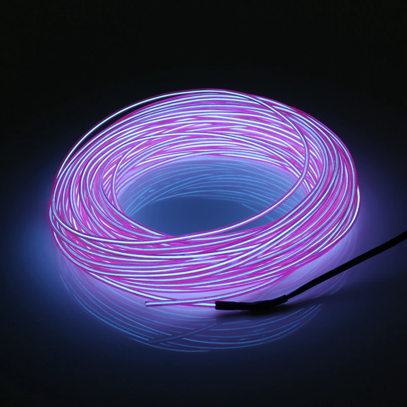 EL Wire Neon Glow Light – Flexible LED String Rope for Car, Party & DIY Decor