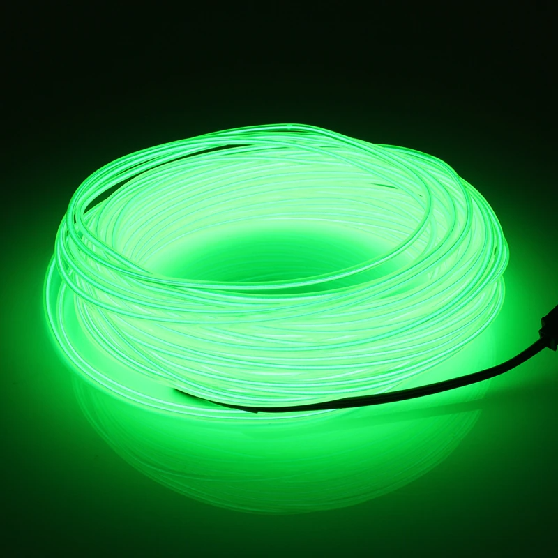 EL Wire Neon Glow Light – Flexible LED String Rope for Car, Party & DIY Decor